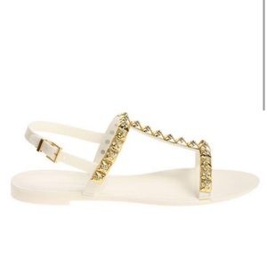 Stuart Weitzman - Studded Jelly Flat Sandals